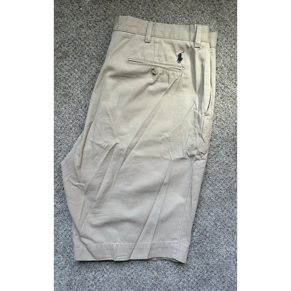 Polo Ralph Lauren Men's Size 38 Chino Shorts Tan Beige Khaki‎
